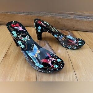Beverly Feldman Butterfly Painted Shoes size 7